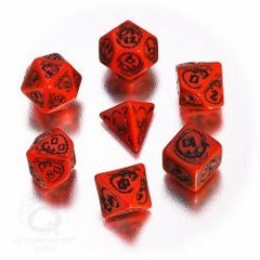 Red & Black Dragons 7 Dice Set